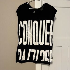 H&M Black and White Muscle Tee